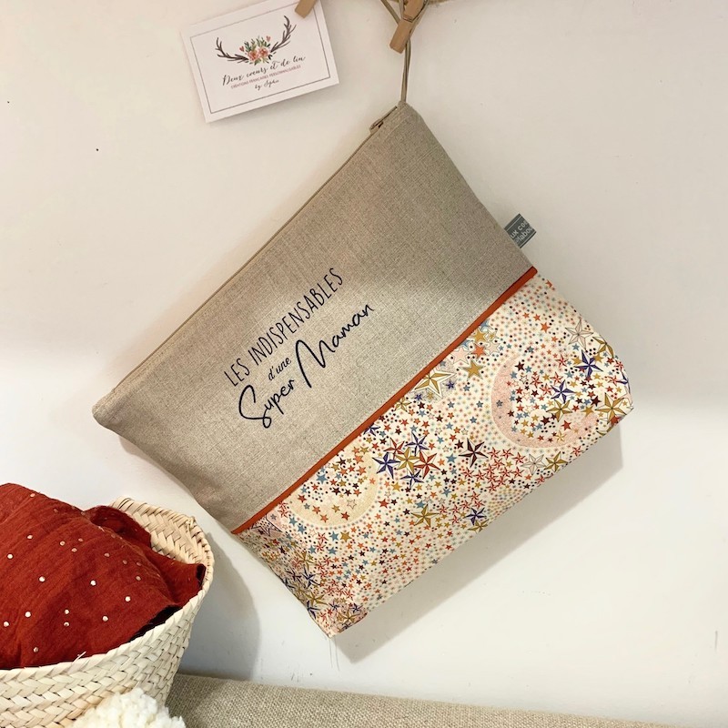 Trousse de toilette personnalisée réalisée avec votre liberty préféré