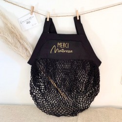 Sac Filet noir en coton bio