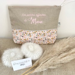 Pochette / Trousse de toilette personnalisée LES PETITES AFFAIRES