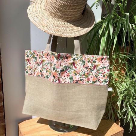 Sac cabas personnalisable lin Garden party