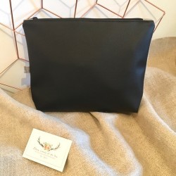 Trousse de toilette bi-matière homme noir - Les Fantaisies de Malou